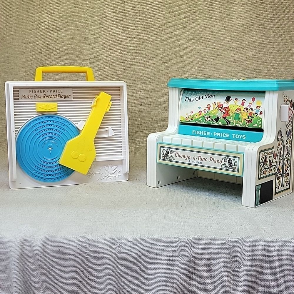 Vtg. Fisher Price "Change A Tune Piano With 3 Tunes! 1969